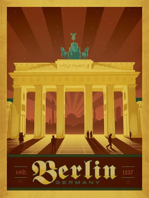 Berlin Germany travel poster